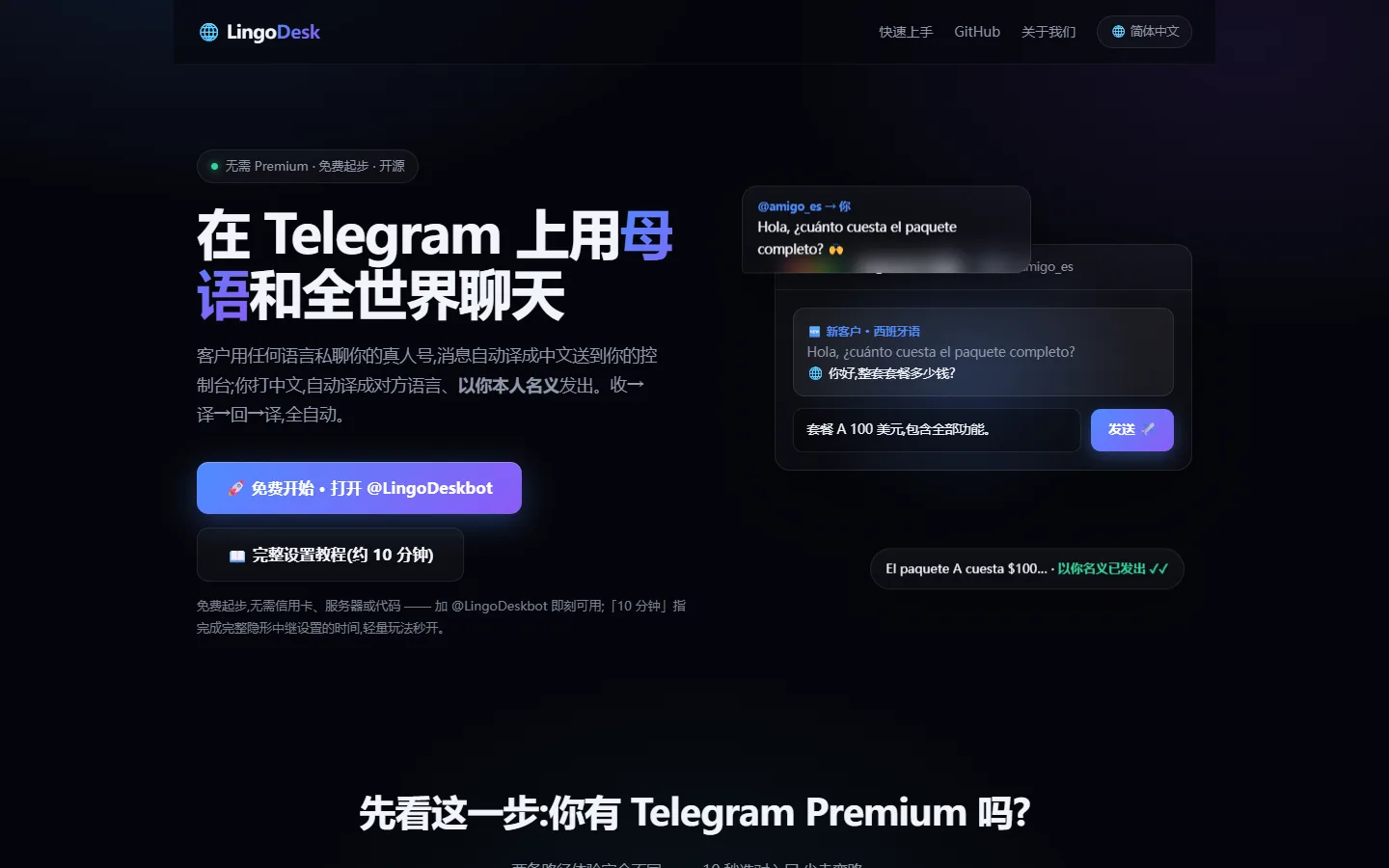 LingoDesk in Telegram: Keeping Translated Customer Conversations Under Control