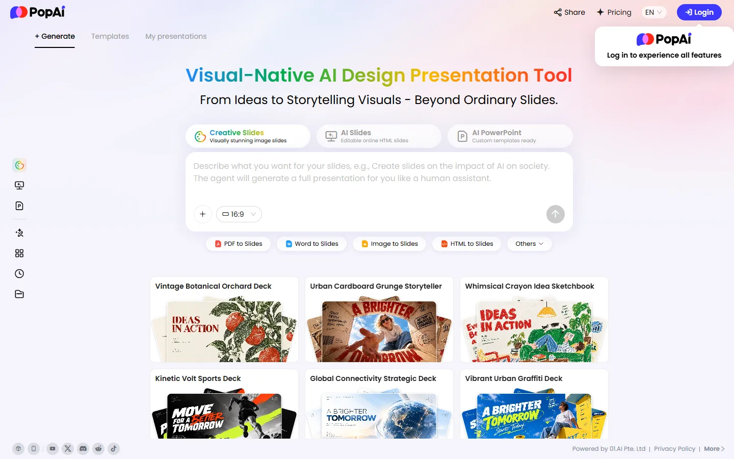 Making Presentations with PopAI: Turn Source Material into an Editable First Draft