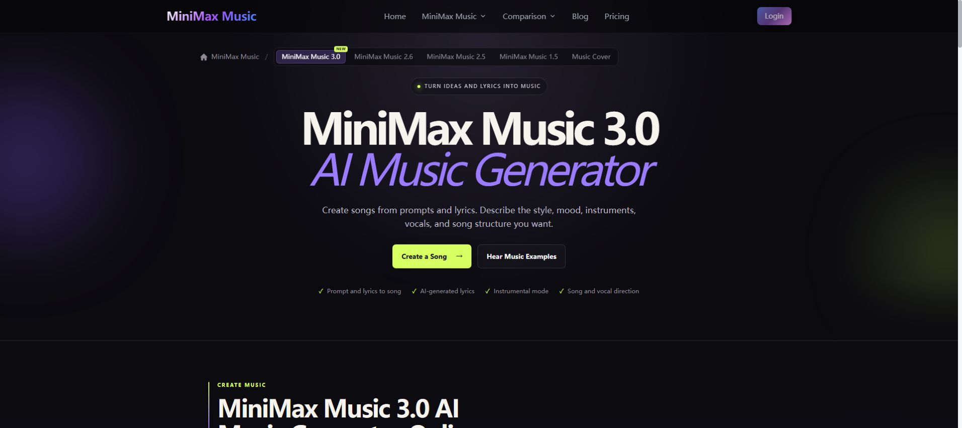MiniMax Music 3.0 — AI Music Generator preview
