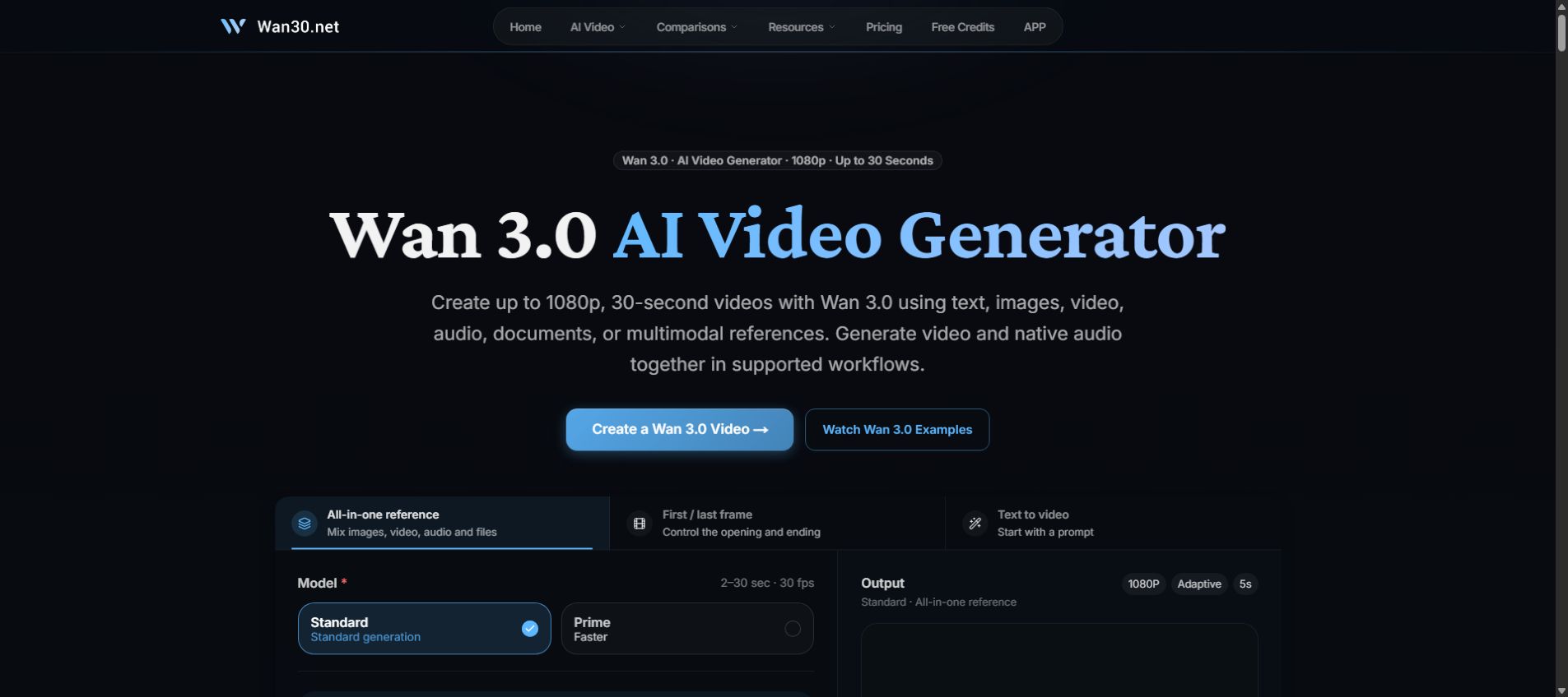 Wan30 — Wan 3.0 AI Video Generator preview